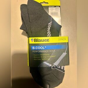 Blauer B. Cool Performance Socks size 7-10, black, 2 pack
